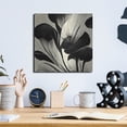 thumbnail image 6 of Luxe Metal Art 'Flowers Black White 27' by Ray Heere, Metal Wall Art, 12"x12", 6 of 9