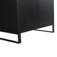 thumbnail image 4 of Fine Fixtures Opulence Collection 30 in. W x 18 in. D x 33 in. H Bathroom Vanity in Black Matte with White Matte Sintered Stone Sink - Black hardware, 4 of 8