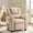 Beige, variant on Snugway Kids Recliner Chair, Faux Leather Toddler Armchair with 2 Cup Holders & Side Pocket, Light Pink, 90lbs Capacity for 1+ Years Old