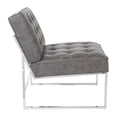 thumbnail image 3 of OSP Home Furnishings Anthony 26” Wide Chair with Chrome Base and Charcoal Faux Leather Fabric, 3 of 8