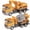 Yellow, variant on Ficcug 2 Pack Friction Powered Excavator Toys & Cement Mixer Trucks,Pull Back Construction Vehicle Toy for Boys Girls Toddlers Ages 3-6