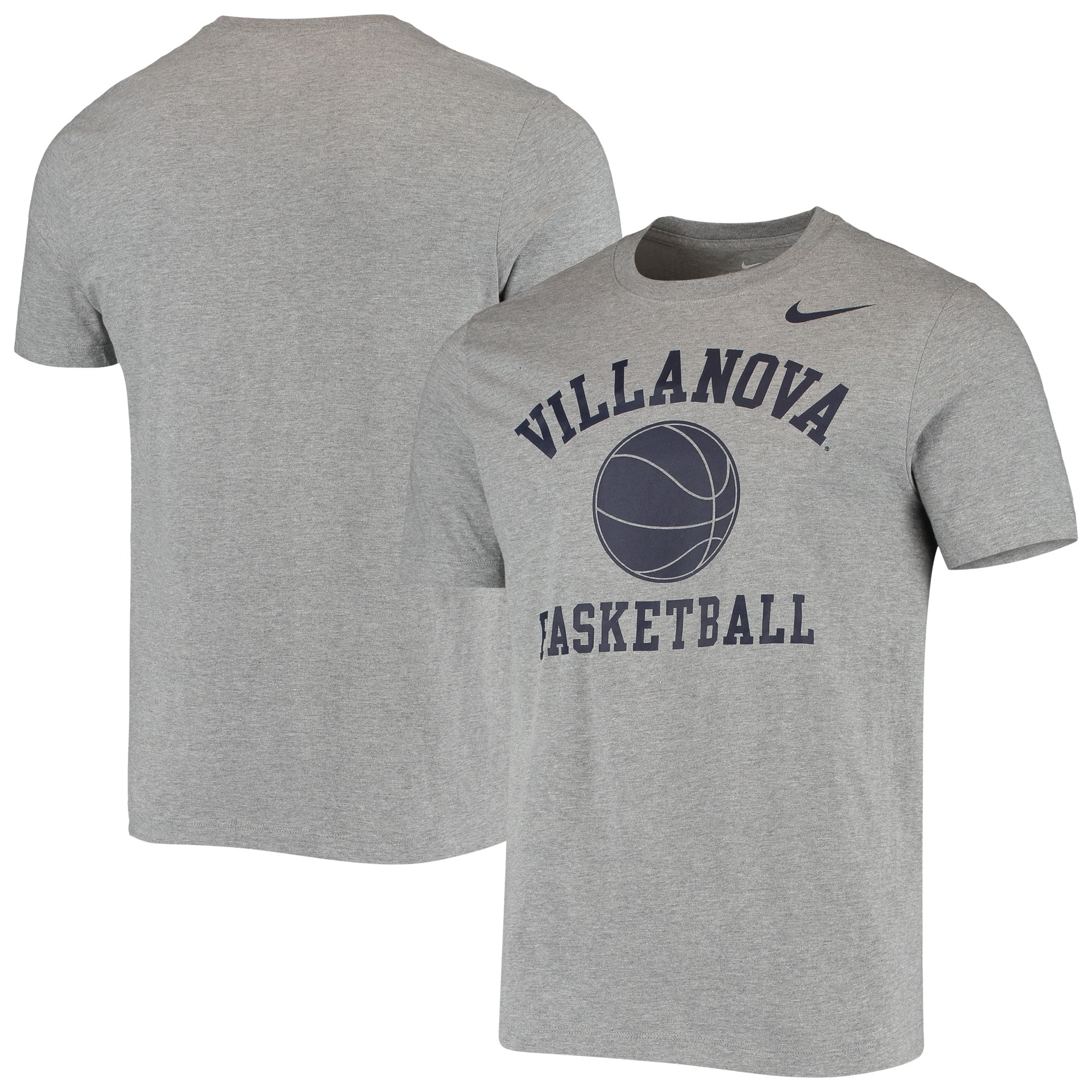 Men's Nike Heathered Gray Villanova Wildcats Basketball Phys Ed T-Shirt