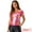 Pink, variant on DARING DIVA Women's V Neck Party Clubwear Shiny T-Shirts M Blue Pink