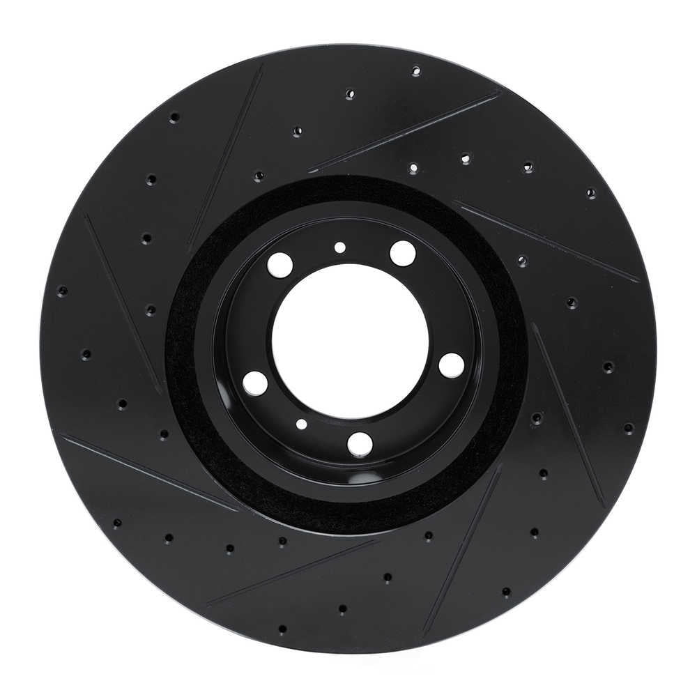 Dynamic Friction Company 633-02085D DFC Brake Rotor - Drilled And Slotted - Black