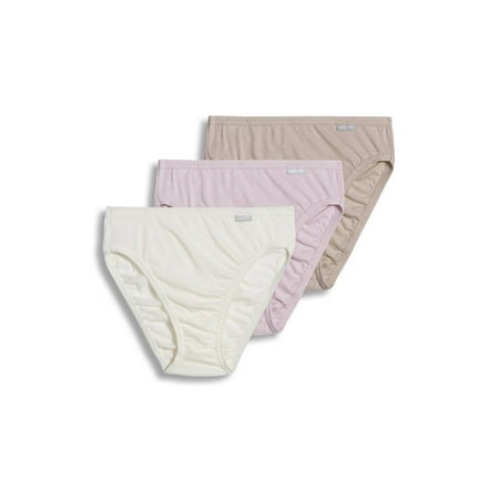 New Jockey Women's size 7 Underwear Elance Cotton Briefs Cut 3 Pack Coral  Tropic