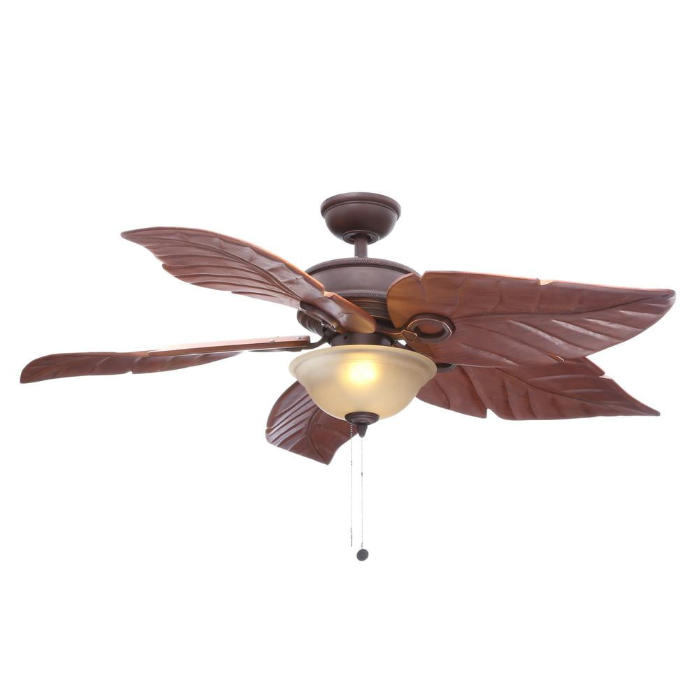 Hampton Bay Costa Mesa 56 in. LED Mediterranean Bronze Ceiling Fan