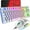 White, variant on Gaming Keyboard and Mouse Combo, 88Keys Compact Rainbow Backlit Mechanical Touch Keyboard, RGB Backlit 6400 DPI Lightweight Gaming Mouse with Honeycomb Case for Windows PC Gamers (Black)