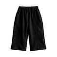 thumbnail image 4 of Riecok Sweatpants for Boys Elastic Waist Cotton Pant Wide Leg Pull on Pants Solid Baggy Trousers with Pockets Black 2T, 4 of 7