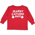 thumbnail image 3 of Inktastic Happy Canada Day with Distressed Maple Leaves Boys or Girls Long Sleeve Toddler T-Shirt, 3 of 5