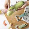 thumbnail image 1 of Stainless Steel Potato Peeler Fruit Peeler Pink+blue+green, 1 of 5
