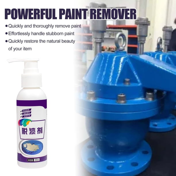 Quitapintura de alta eficiencia 100ml | Decapante de pintura de resistencia industrial para metal, madera, ladrillo, hormigón | Solución de Eliminación de Barnices y Recubrimientos de Acción Rápida