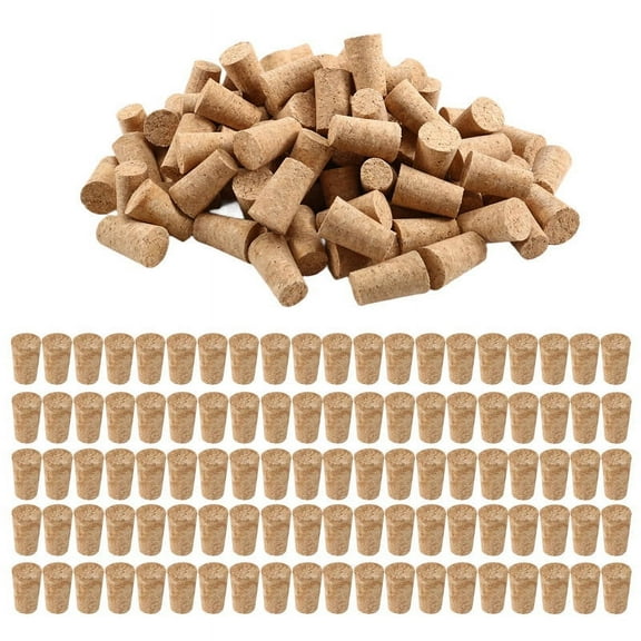 100Pcs Tapered Wine Cork Reusable Wood Corks  Portable Sealing Wine Stopper Wine Bottle Cover for Bottles Wine