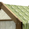 thumbnail image 4 of Striped Pet House, Retro Wavy Leaf Lines with Digital Effects Unusual Repeating Fresh Floral Essence Print, Outdoor & Indoor Portable Dog Kennel with Pillow and Cover, 5 Sizes, Green, by Ambesonne, 4 of 4