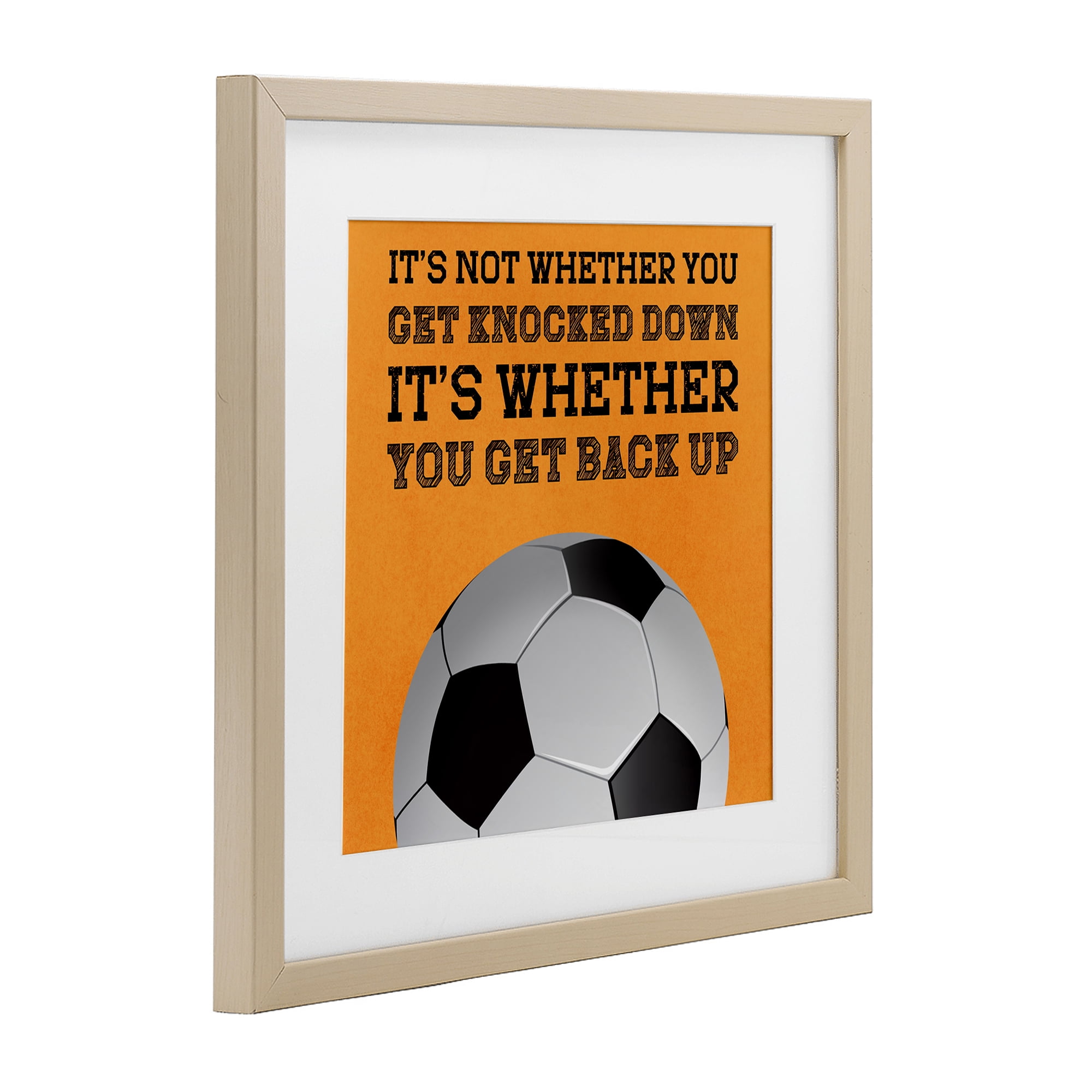 Whether You Get Back Up Birch Framed Print Under Glass, design by Marcus Prime