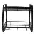 thumbnail image 1 of Estante para especias de 2 capas Ticfox integrado metal negro, 1 of 14