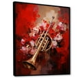 thumbnail image 2 of Designart "Triumph Of The Regal Red Trumpet I" Music Floater Framed Canvas Prints, 2 of 5
