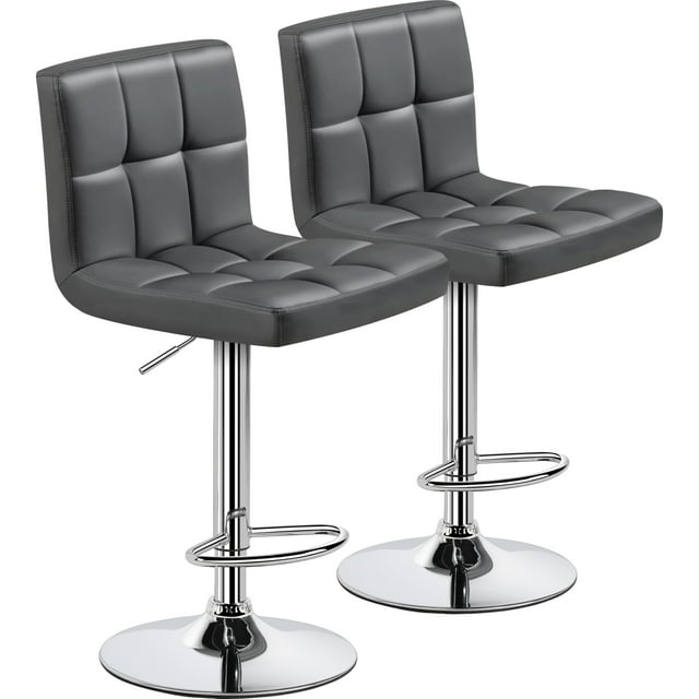 Taburetes de bar Yaheetech con respaldo ajustable en altura de 25 a 36 cm