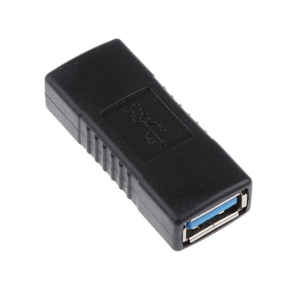 Conector Del Cambiador de Género Del Acoplador Del Adaptador de USB3.0 TypeA a Negro shamjiam Tipo A Hembra a Hembra