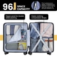 thumbnail image 5 of Checked Luggage PC ABS Hardside Suitcase with wheels USB Port Lightweight Luggage with TSA Lock 28 inch Black, 5 of 7