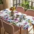 thumbnail image 3 of Colorful Butterfly Table Cloths for 4 Foot Rectangle Tables, Elegant Pastoral Butterflies Watercolor Patio Waterproof Elastic Fitted Tablecloths, Washable Rectangular Table Cover for Camping, 3 of 8