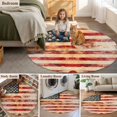 thumbnail image 6 of Independence Day Washable Round Area Rug 3 ft, Retro Country American Flag, Soft Non Slip Rugs Stain Repellent Indoor Felt Carpet for Living Dining Room Bedroom Home Office, 6 of 9