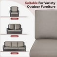 thumbnail image 5 of Planntonneo Outdoor Wicker Furniture Cushion Set, 25 x 22 x 4 Deep Seat Patio Chair Cushions, Grey, 1 Set, 5 of 5
