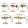 thumbnail image 2 of Wooden Fish Ornament With Stand Stylish For Tabletop Decoration In Office Or Living Room, 2 of 5