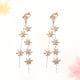 thumbnail image 5 of EeaseMX 1 par de pendientes de botón con diamantes de imitación de cristal sin perforar, con forma de flor para novia, para boda, fiesta, decoración de novia (dorado), 5 of 7