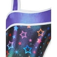 thumbnail image 4 of Gymnastics Leotards for Girls,Kids Glitter Stars Dance Unitards Biketards with Shorts,Y-Neck, 4 of 7