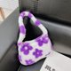 thumbnail image 5 of Bolso de hombro pequeño con estampado de flores de felpa para mujer (flor morada) Tmvgtek Para estrenar, 5 of 9