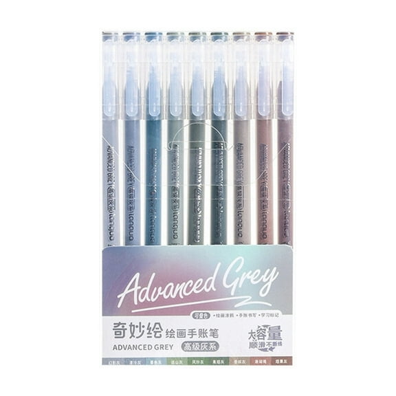 9 Color Multicolored Gel Pen Assorted Color Journaling Pen Colorful Drawing Pen Needle Tip for Writing Journaling Noting