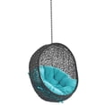 thumbnail image 2 of Modway Encase Swing Outdoor Patio Lounge Chair without Stand in Black/Turquoise, 2 of 8