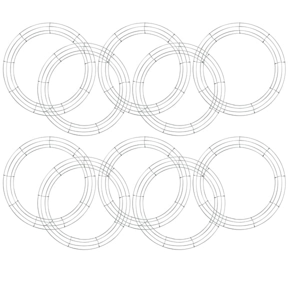 18" Wire Wreath Frame by Ashland - Ready-to-Decorate Rustic Home Decor for Weddings - Birthdays - Parties - and Holidays - Bulk 10 Pack