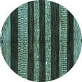 thumbnail image 1 of Ahgly Company Indoor Round Abstract Light Blue Modern Area Rugs, 7' Round, 1 of 4