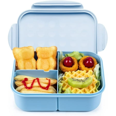 

Bento Box Lunch Box Kids Ideal Leak Proof Lunch Box Containers Mom’s Choice Kids Lunch Box No BPAs and No Chemical Dyes Bento Box for Kids Microwave and Dishwasher Safe Lunch Box (Blue 1800ML)