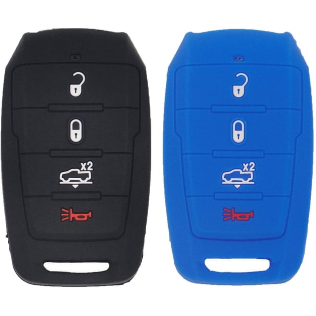 WEIBISS 2 Pack 4 Boutons Smart Caoutchouc Clé Fob Télécommande Sans Clé Porte-Cas d'Entrée de la Peau de Protection Compatible