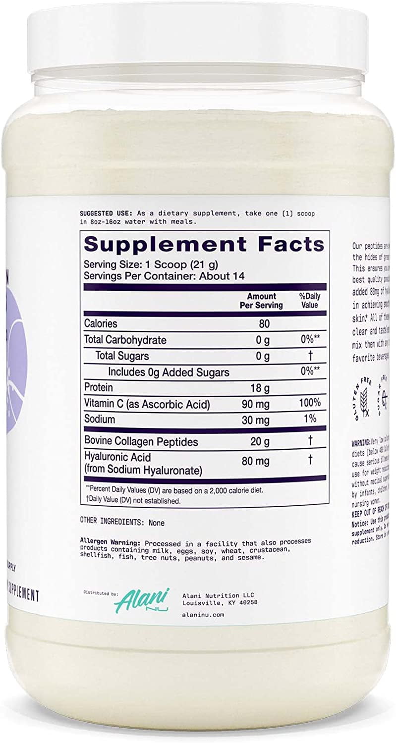 Alani Nu Collagen Powder, 14 Servings, 18g Protein, Skin & Nail Health