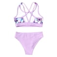 thumbnail image 4 of YONGHS Girls' Beach Sport 2-Piece Bikini Set Swimsuit Crop Top with Swim Briefs Bathing Suit Purple 16, 4 of 7