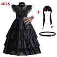 thumbnail image 2 of Wednesday Addams Costume Girl 2023 Vestidos Gothic Style Party Dresses Carnival Costume Halloween Costume for Kids 4-12 Yrs, 2 of 3