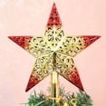 thumbnail image 2 of Christmas Tree Top Star Glittering Hanging Xmas Tree Topper Decoration Ornaments, 2 of 6
