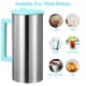 thumbnail image 2 of 1 botella de agua fría de acero inoxidable, bebidas de jugo de gran capacidad, taza de agua fría, taza de café, taza de agua (verde nórdico), 2 of 7