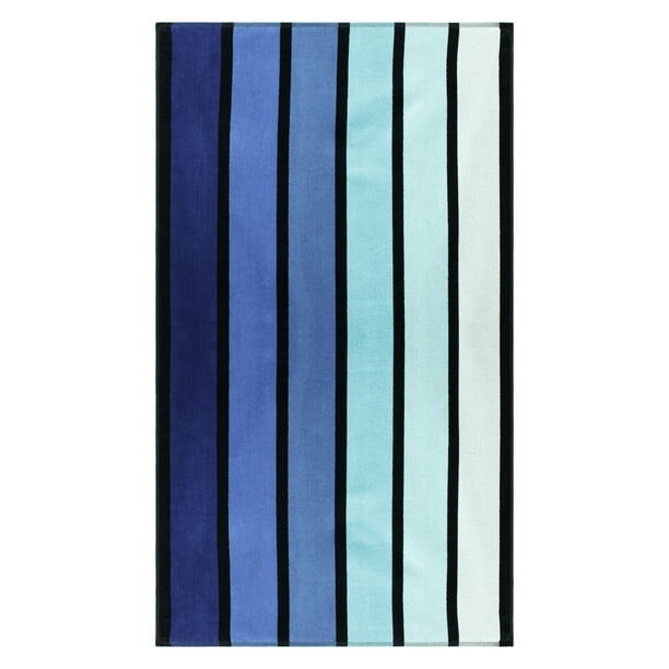 Tropical Cabana 100 Cotton Velour Wide Stripe Oversized Resort Beach Towel Walmart Com Walmart Com