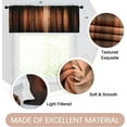 thumbnail image 2 of 2 Pack Valances Window Treatments, Orange Copper Vintage Stripe Blackout Drapes Adjustable Curtain Valances for Windows Living Room Kitchen Over Sink, 18x52 Inch Rod Pocket Valances, 2 of 6