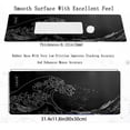 thumbnail image 2 of Japanese Sea Wave Mouse Pad XXL Extended Anime Black Gaming Mousepad Large Size Full Desktop Desk Pads Contour Lines Computer Mouse Mat Non-Slip Rubber Base(Size:31.5x11.8in), 2 of 6