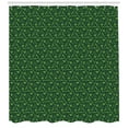 thumbnail image 3 of Ambesonne Irish Shower Curtain, Intricate Clover Twigs, 69"Wx75"L, Black Lime Green, 3 of 3