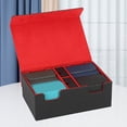 thumbnail image 4 of ZLight Boîte de Rangement pour Cartes de Jeu en Cuir PU Étui de Rangement Souvenir Accessoires Enfants Adultes Noir Rouge, 4 of 6
