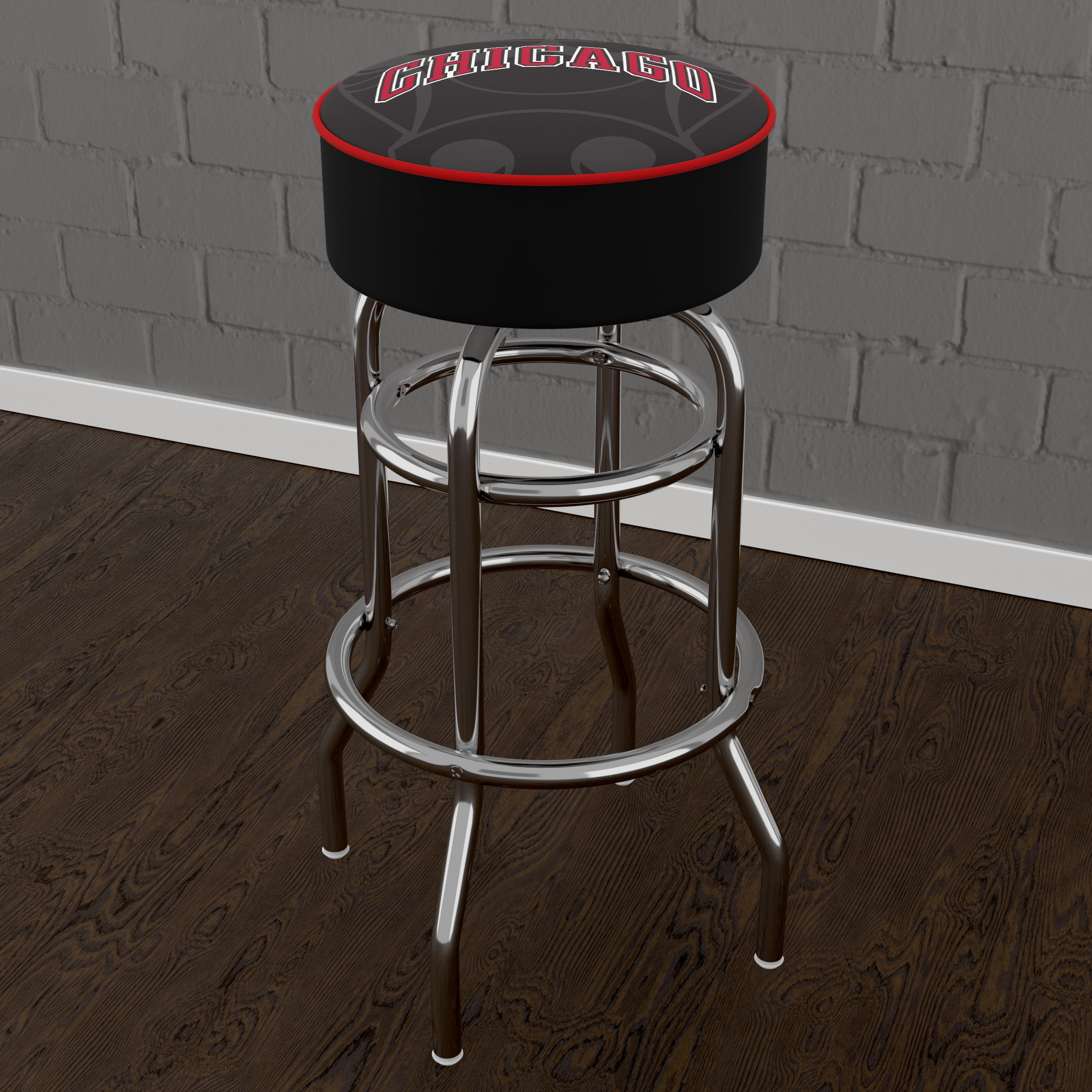 Trademark Gameroom Chicago Bulls Fade Bar Stool with Padded Seat