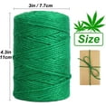 Garden Twine, 328 Feet 3mm Green Plant Ties, Strong Jute Twine String