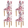 thumbnail image 2 of BZSMCE Chairs Slipcovers Dining Chair Covers Bear Wrapped in Love and Blooms Creative Pattern, 2 of 7