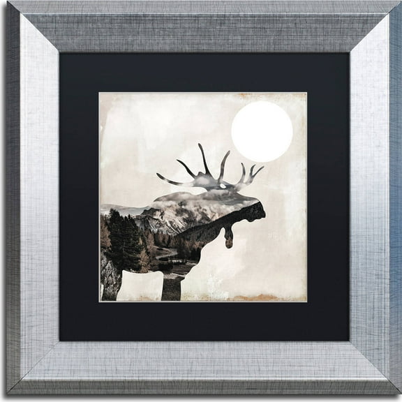 Trademark Fine Art "Going Wild V" Canvas Art by Color Bakery, Black Matte, Silver Frame